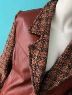 1C Vintage jaren 80 bouclé blazer bruin maat 40, Kleding | Dames, Jasjes, Kostuums en Pakken, Maat 38/40 (M), Bruin, Verzenden