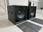 2x Pioneer XY-118S 18" sub incl. wheels with brakes, Ophalen of Verzenden, Gebruikt, 120 watt of meer, Subwoofer