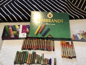 soft pastels, waskrijt,oliepastels, o.a Talens, Van Gogh beschikbaar voor biedingen