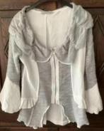 Apart grijs ecru vest leuke kraag; Zone Bleke Paris; oto 49, Kleding | Dames, Grote Maten, Ophalen of Verzenden, Zo goed als nieuw
