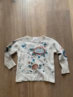 Morley trui maat 98 wit model met geborduurde bloemen, Ophalen of Verzenden, Zo goed als nieuw