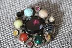 Aparte antieke Engelse broche in mooie kleuren., Overige materialen, 4 tot 7 cm, Nieuw, Ophalen of Verzenden