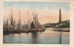 IJmuiden bij Wijk aan Zee Haven boten vuurtoren 1917, Ophalen of Verzenden, Voor 1920, Gelopen, Noord-Holland