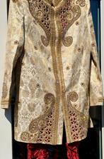 Sherwani te koop – Goud/rood, met veel handwerk | Maat 46, Ophalen of Verzenden, Zo goed als nieuw