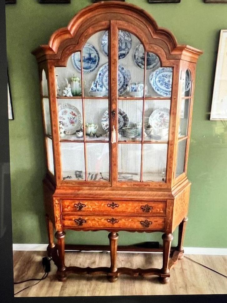 prachtige Engelse oude kabinet kast, Antiek en Kunst, Antiek | Meubels | Kasten, Ophalen