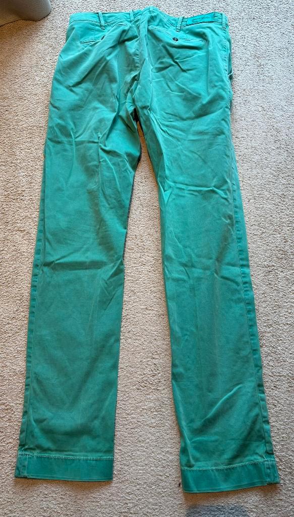 Jacob Cohën chino jeans, maat 35, groen, Kleding | Heren, Spijkerbroeken en Jeans, Zo goed als nieuw, W33 - W34 (confectie 48/50)
