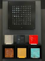 Nieuw Qlocktwo Black pepper Woordklok Klok Tijd in Woorden, Huis en Inrichting, Woonaccessoires | Klokken, Nieuw, Ophalen of Verzenden
