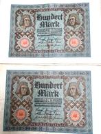 2 oude bankbiljetten 1-11-1920 100 mark, Postzegels en Munten, Bankbiljetten | Europa | Niet-Eurobiljetten, Ophalen, Duitsland