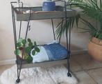 Nieuw Mica serveerwagen / trolley op wieltjes, Huis en Inrichting, Ophalen, 50 tot 100 cm, Rond, Metaal