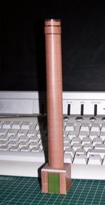 Oude fabrieksschoorsteen in h0 (1:87) - papieren bouwplaat, Hobby en Vrije tijd, Modeltreinen | H0, Overige merken, Verzenden