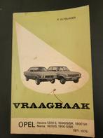 Vraagbaak Opel Ascona Manta 1971-1975, Ophalen of Verzenden