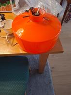 vintage orange hanglamp, Huis en Inrichting, Lampen | Hanglampen, Ophalen, Zo goed als nieuw, Glas, Minder dan 50 cm