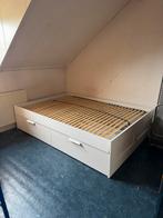 Bed met lades en lattenbodem, Huis en Inrichting, Slaapkamer | Bedden, Ophalen, Gebruikt, 200 cm, 140 cm