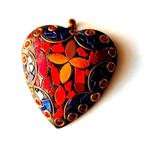 Mooie Grote etnische hanger met Lapis Lazuli en rode koraal, Verzenden, Nieuw, Steen of Mineraal, Met edelsteen