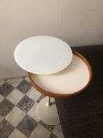 Ronde Glazen Bijzettafel, 45 tot 60 cm, Minder dan 55 cm, Gebruikt, Rond