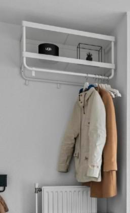 Kapstok Ikea Mackapar wit, Huis en Inrichting, Woonaccessoires | Kapstokken, Gebruikt, Wandkapstok, Minder dan 100 cm, Metaal