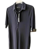 NIEUW Expresso travelstof midi jurk model XSOOF d.blauw 42, Maat 42/44 (L), Nieuw, Onder de knie, Verzenden