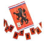 Oranje leeuwen vlaggenlijn - 18 stuks -, Nieuw, Versiering, Ophalen of Verzenden, Oranje of Koningsdag