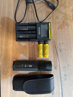 Nitecore EC4GT Zaklamp met Accessoires, Caravans en Kamperen, Zaklampen, Ophalen of Verzenden, Zo goed als nieuw, Batterij
