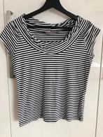 Turnover gestreepte T-shirt aparte ronde hals - ZGAN - S, Zo goed als nieuw, Korte mouw, Maat 36 (S), Turnover