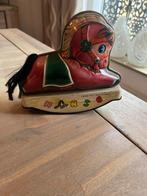 Vintage blikken hobbelpaard met sleutel, Antiek en Kunst, Antiek | Speelgoed, Ophalen of Verzenden