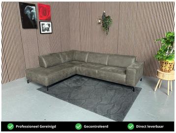 GRATIS LEVERING Hoekbank Donkergroen 275x205 REFURBISHED beschikbaar voor biedingen