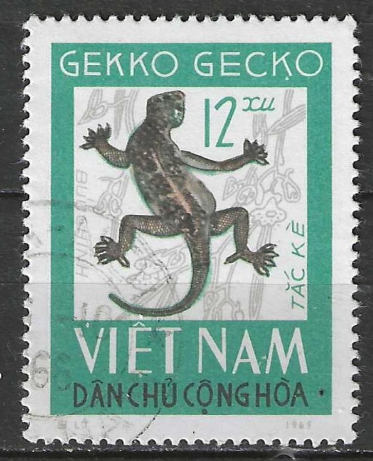 Noord-Vietnam 1966 - Yvert 488 - Reptielen - 12 xu (ST), Postzegels en Munten, Postzegels | Azië, Zuidoost-Azië, Verzenden