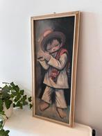 Schilderij fluitend jongetje vintage, Ophalen of Verzenden