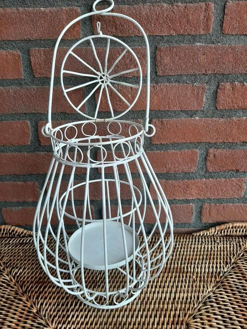 Wit vogelhuisje model kandelaar., Antiek en Kunst, Curiosa en Brocante, Ophalen of Verzenden