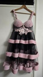 Nieuw lingerie nachthemd – zwart/roze, Verzenden, Roze, Nachtkleding