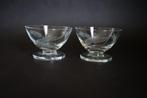 vintage antiek geslepen glas korenaar 2x dessertglas Leerdam, Antiek en Kunst, Ophalen of Verzenden