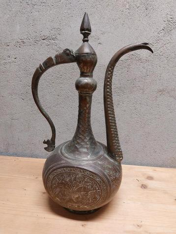 Antieke Perzische koperen waterkan (ibrik / aftabeh) –  beschikbaar voor biedingen