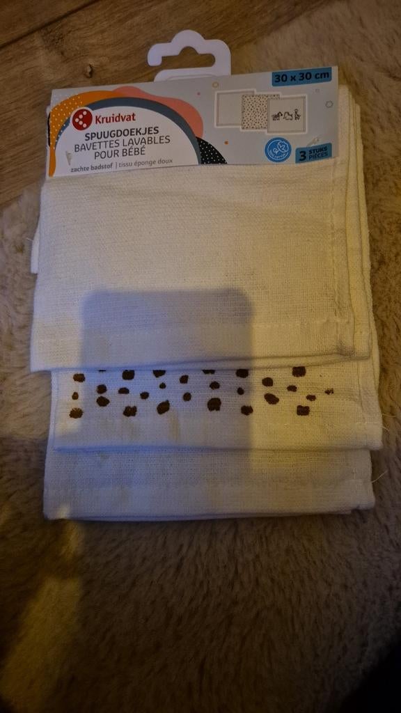 Kruidvat Spuugdoekjes - 3 stuks, Ophalen of Verzenden, Nieuw, Overige typen, Standaard