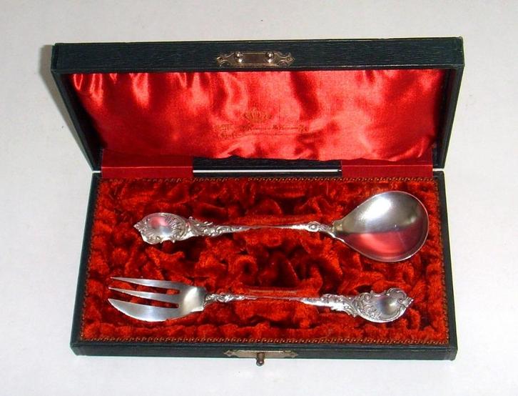 Zilveren gember set JM van Kempen & Zonen 1898 in cassette., Antiek en Kunst, Antiek | Goud en Zilver, Zilver, Ophalen of Verzenden
