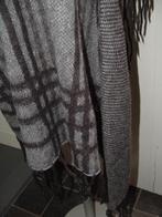 Grote driehoek das sjaal, 2 kanten draagbaar grijs / zwart, Ophalen of Verzenden, Sjaal, Zo goed als nieuw, Maat 46/48 (XL) of groter