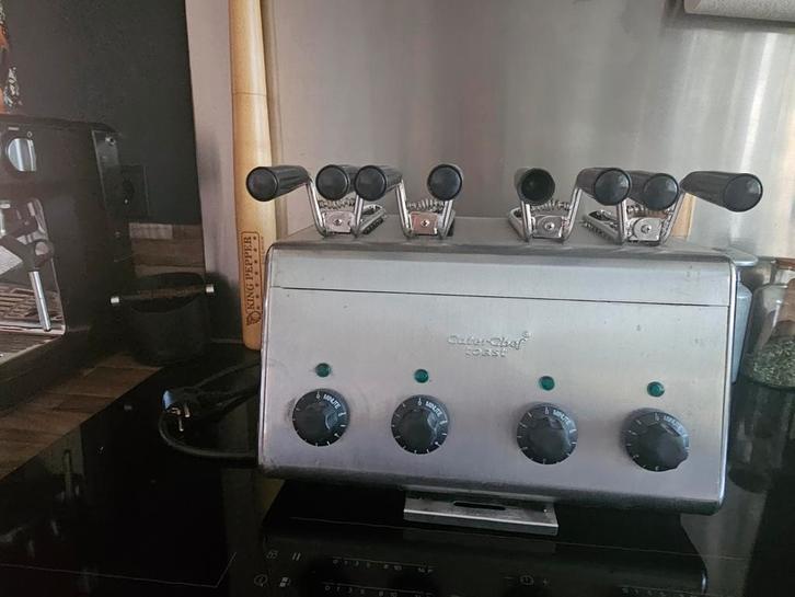 CaterChef toast-apparaat CaterToast 4 delig/ opknapper, Witgoed en Apparatuur, Contactgrills, Zo goed als nieuw, Ophalen of Verzenden