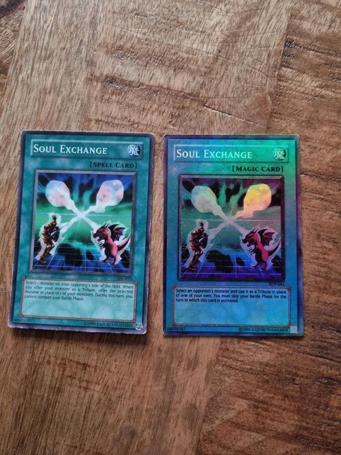 YU-GI-OH! Soul Exchange Spell - SKE-033 + Magic Card SDY-041, Hobby en Vrije tijd, Verzamelkaartspellen | Yu-gi-Oh!, Zo goed als nieuw