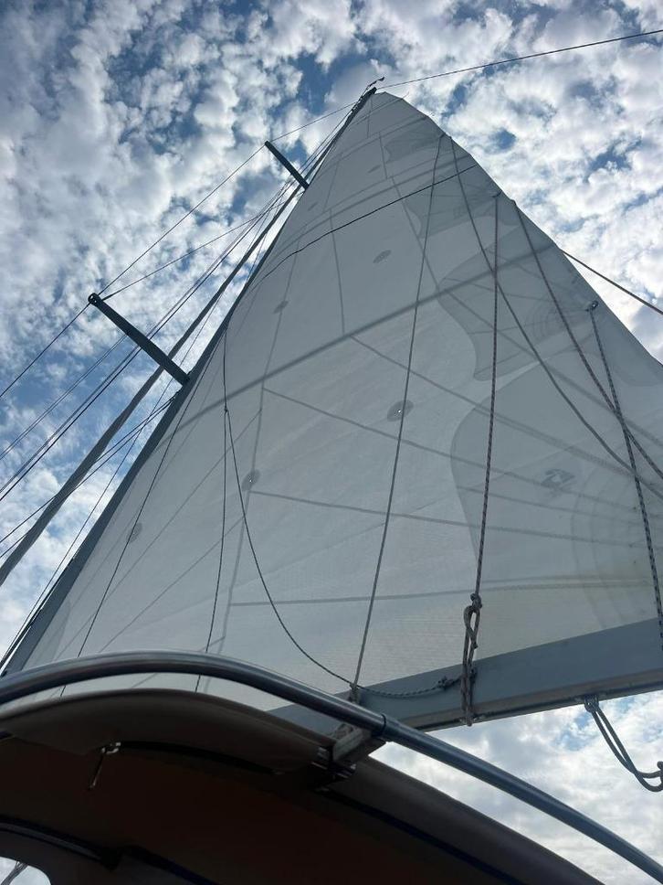 Grootzeil, tri-radiaal, doorgelat, Watersport en Boten, Zeilen en Zeiltoebehoren, Zo goed als nieuw, Grootzeil, 30 tot 60 m², 6 meter of meer