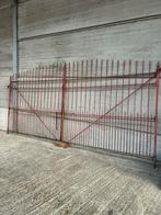 GROOT dubbel hekken kasteelpoort volledig vol smeedijzer 5m, Tuin en Terras, Tuinhekken en Hekwerk, Ophalen, Gebruikt, IJzer, Tuinhek