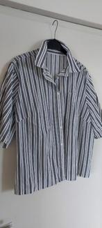 Oa. Blouse korte mouw met streep maat 50, Kleding | Dames, Ophalen of Verzenden, Zo goed als nieuw, Blauw, Blouse of Tuniek