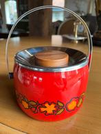 Ijs emmer oranje rood  retro, Ophalen of Verzenden, Huis en Inrichting