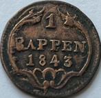 Schwyz een rappen 1843, Postzegels en Munten, Ophalen of Verzenden, Overige landen, Losse munt
