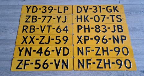 Kentekenplaten nummerplaten nummerborden geel NL, Verzamelen, Automerken, Motoren en Formule 1, Gebruikt, Auto's, Ophalen of Verzenden