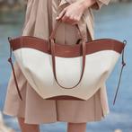 Polène Cyme cognac/canvas - large (authentiek), Sieraden, Tassen en Uiterlijk, Tassen | Damestassen, Ophalen of Verzenden, Nieuw