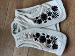 Dames teddy Ibiza style crème kleurige gilet bloemen zwart, Kleding | Dames, Blouses en Tunieken, Ophalen of Verzenden, Zo goed als nieuw