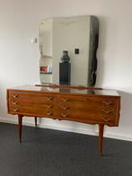 Vintage Kaptafel spiegel Lowboard Dressoir Scandinavisch, Huis en Inrichting, Tafels | Kaptafels, Ophalen, 50 tot 100 cm, Zo goed als nieuw