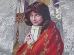 Antieke Kaart uit 1911 - Dame in Rood Gewaad / Bijbel, Verzamelen, Verzenden, Voor 1920, Gelopen, Feest(dag)