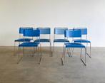 6x Italiaanse vintage design stoelen merk Sintesi, Huis en Inrichting, Stoelen, Ophalen, Gebruikt, Molenakkerstraat 10b, Blauw