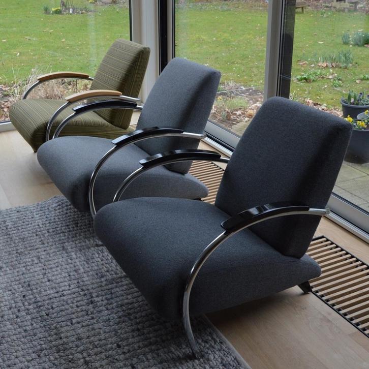 GELDERLAND 5470 fauteuil naar wens gestoffeerd, Huis en Inrichting, Fauteuils, Zo goed als nieuw, Stof, 50 tot 75 cm, 75 tot 100 cm