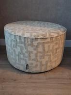 Karwei Woood poef Amy beige, Ophalen, Rond, Minder dan 50 cm, Zo goed als nieuw